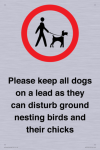 Please keep all dogs on a lead as they can disturb ground nesting birds and their chicks